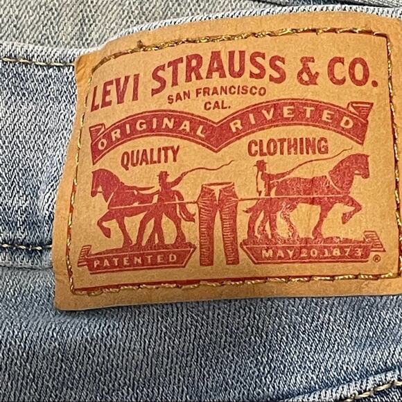 Levi’s Mid‎ Length Stretch Blue Jean Shorts Size 31 - Picture 4 of 7